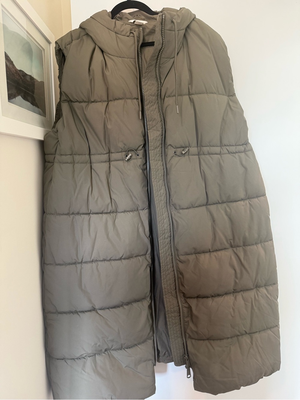 H & M long puffy vest (maternity)